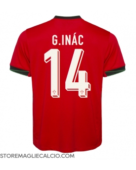 Portogallo Goncalo Inacio #14 Maglia Gara Casa Repliche Europei 2024